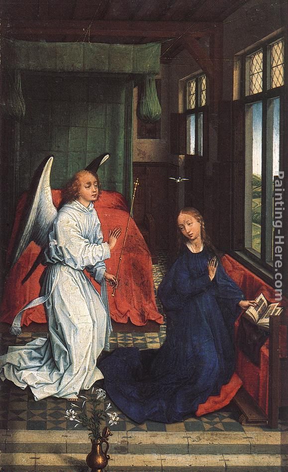 Annunciation painting - Rogier van der Weyden Annunciation art painting